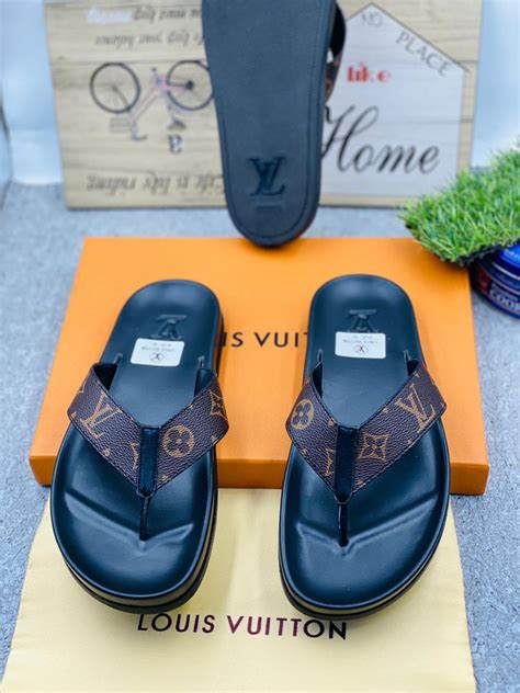 latest louis vuitton palm slippers|Louis Vuitton slippers faux.